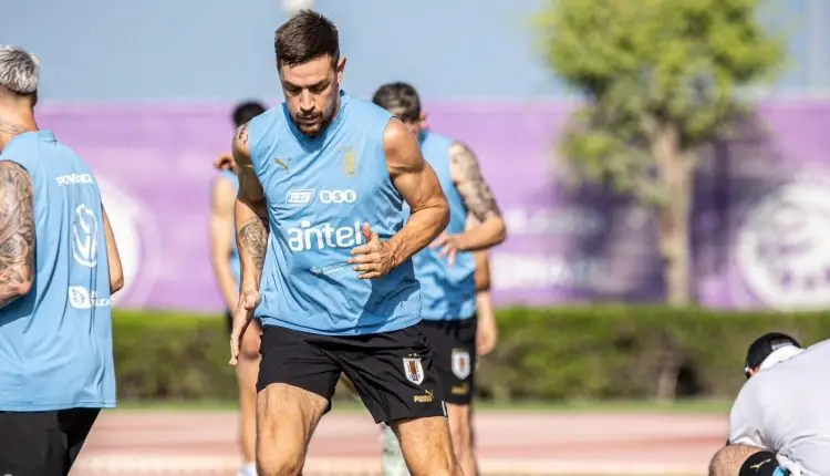 Sebastián Coates con la Selección de Uruguay.